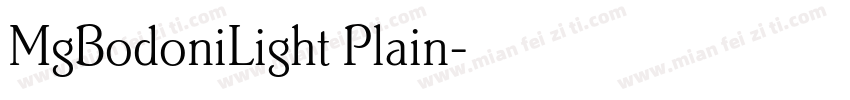 MgBodoniLight Plain字体转换